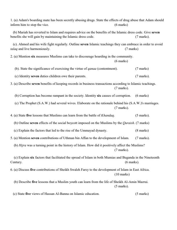 Preview page Form-4-Islamic-Religious-Education-Paper-2-Term-2-Opener-Exam-2026_5755_1.jpg