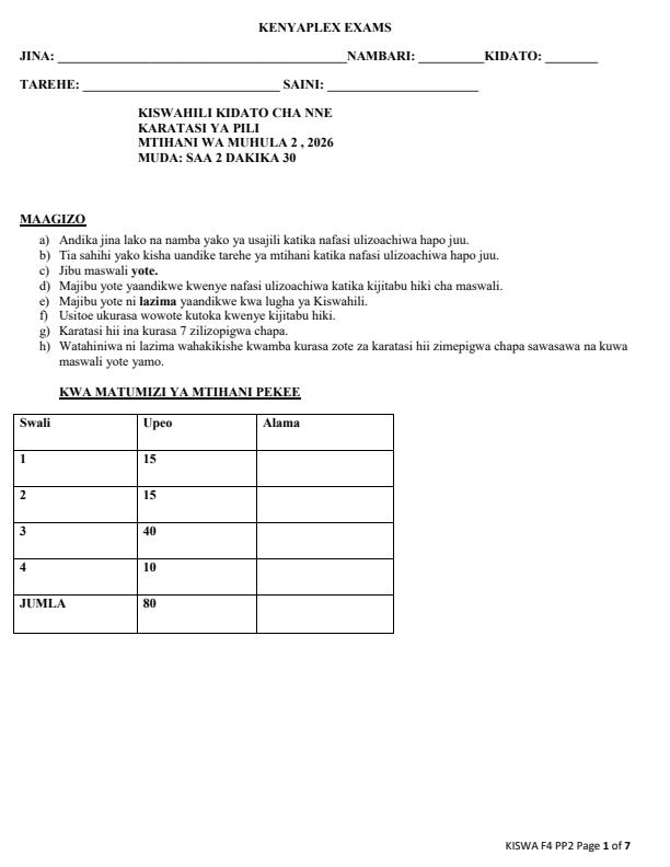 Preview page Form-4-Kiswahili-Mid-Term-2-Exam-2026_5976_0.jpg
