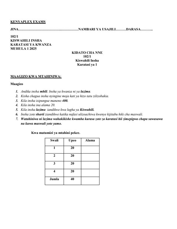 Preview page Form-4-Kiswahili-Paper-1-End-of-Term-1-Examination-2025_3901_0.jpg