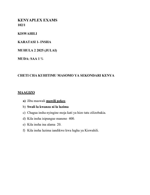 Preview page Form-4-Kiswahili-Paper-1-End-of-Term-2-Examination-2025_4309_0.jpg