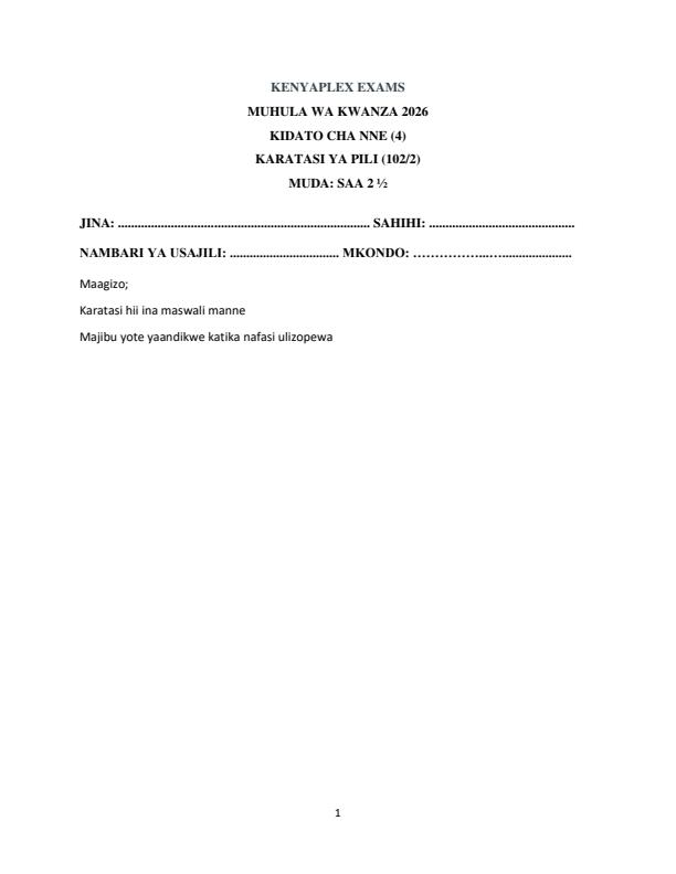 Preview page Form-4-Kiswahili-Paper-2-End-Term-1-Exam-2026_5505_0.jpg