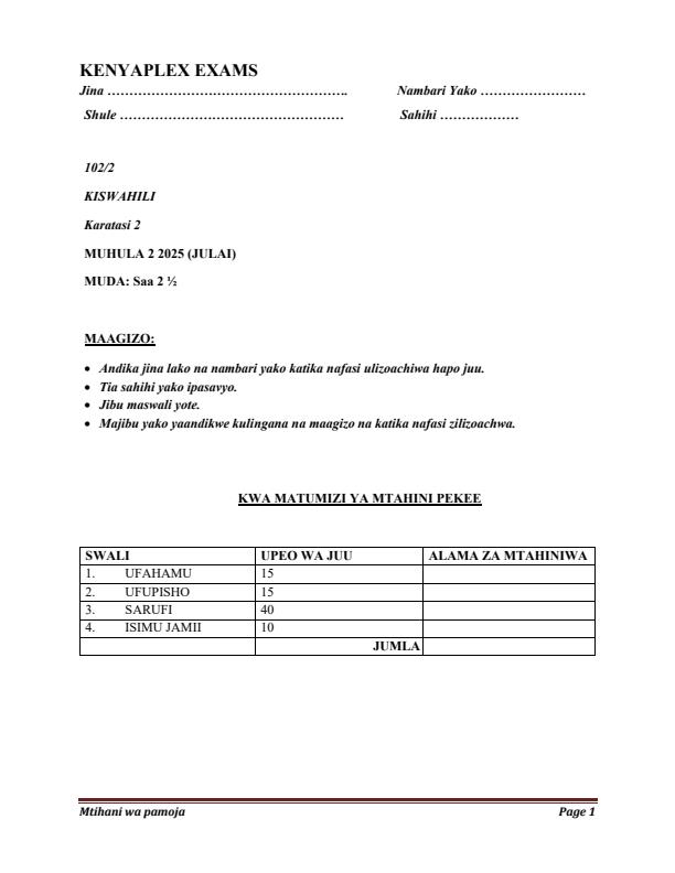 Preview page Form-4-Kiswahili-Paper-2-End-of-Term-2-Examination-2025_4310_0.jpg