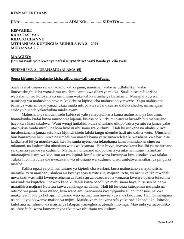 Preview page Form-4-Kiswahili-Term-2-Opener-Exam-2024_2361_0.jpg