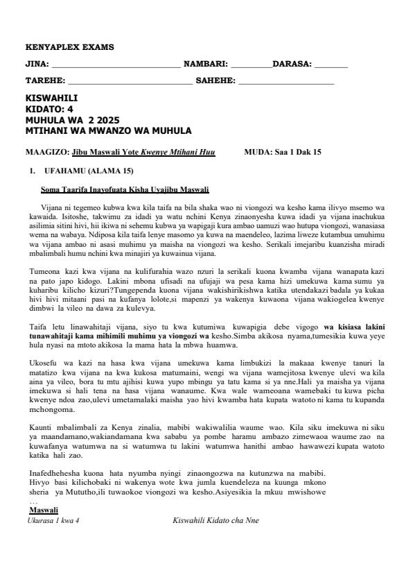 Preview page Form-4-Kiswahili-Term-2-Opener-Exam-2025_3951_0.jpg