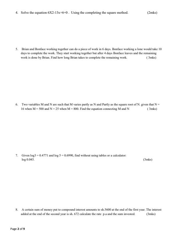 Preview page Form-4-Mathematics-Mid-Term-1-Examination-2024_2077_1.jpg