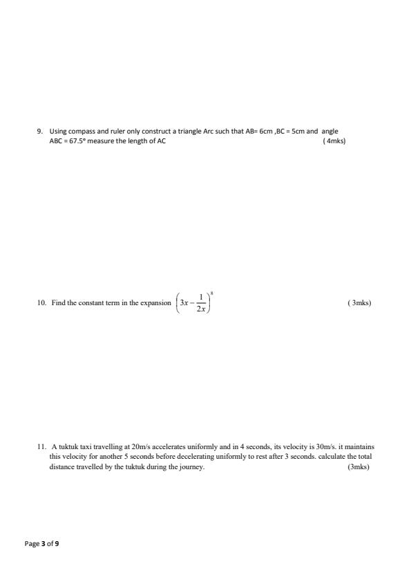 Preview page Form-4-Mathematics-Mid-Term-1-Examination-2024_2077_2.jpg