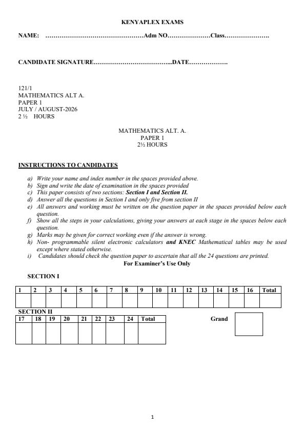 Preview page Form-4-Mathematics-Paper-1-End-Term-2-Exam-2026_6206_0.jpg