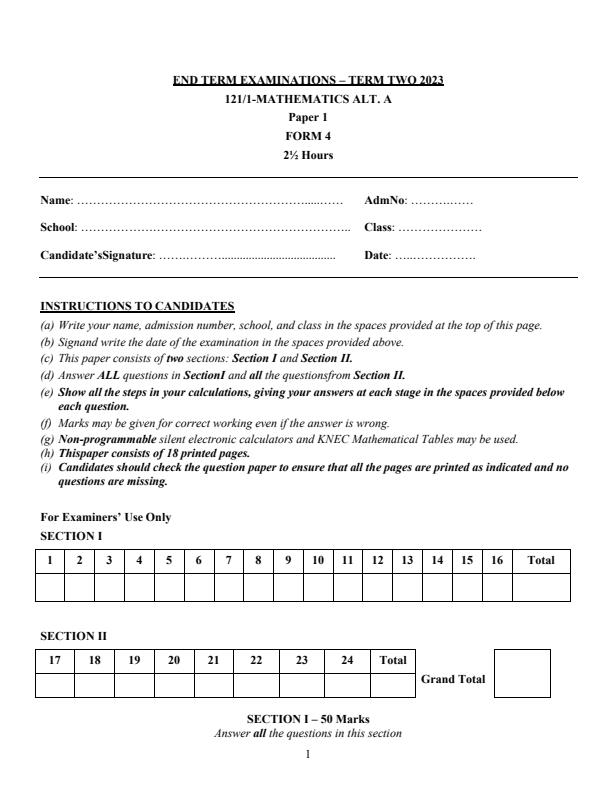 Preview page Form-4-Mathematics-Paper-1-End-of-Term-2-Examination-2023_1789_0.jpg