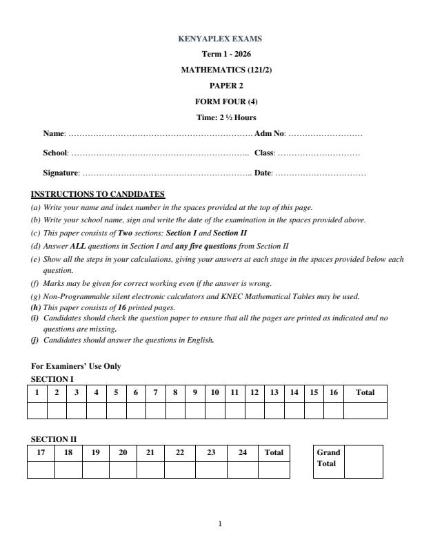 Preview page Form-4-Mathematics-Paper-2-End-Term-1-Exam-2026_5508_0.jpg