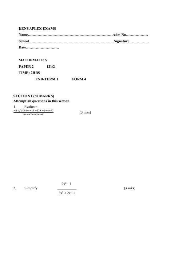 Preview page Form-4-Mathematics-Paper-2-End-of-Term-1-Examination-2022_1246_0.jpg