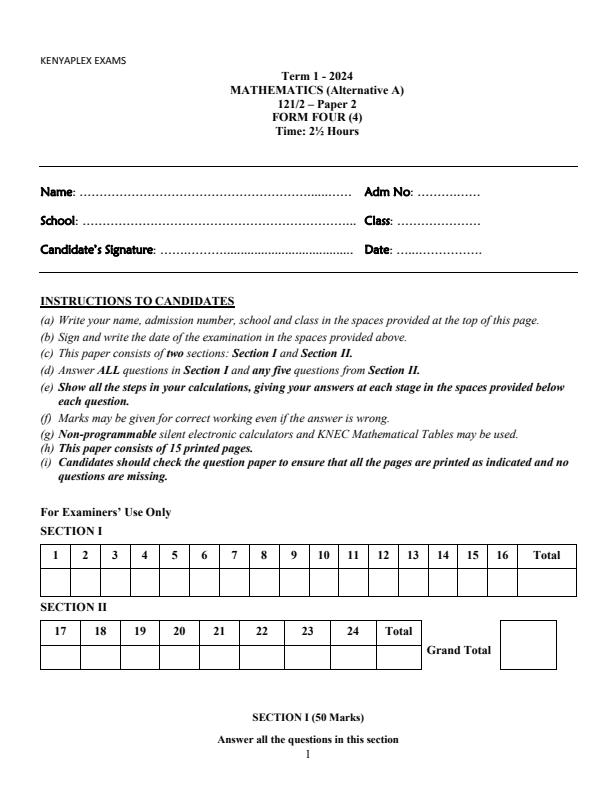 Preview page Form-4-Mathematics-Paper-2-End-of-Term-1-Examination-2024_2290_0.jpg