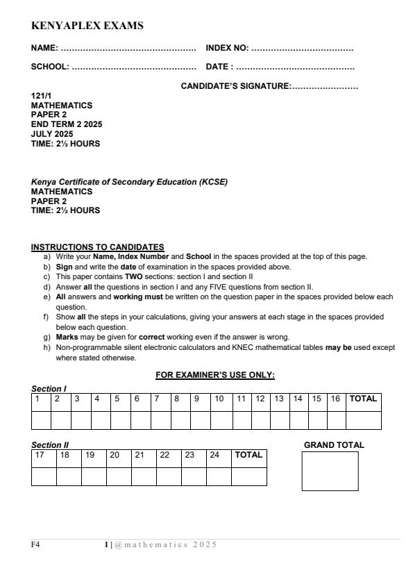 Preview page Form-4-Mathematics-Paper-2-End-of-Term-2-Examination-2025_4313_0.jpg