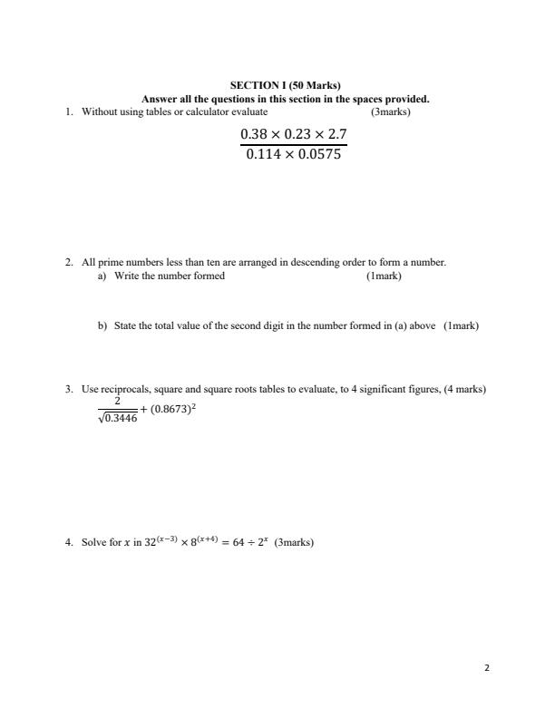 Preview page Form-4-Mathematics-Term-1-Opener-Exam-2024_2022_1.jpg