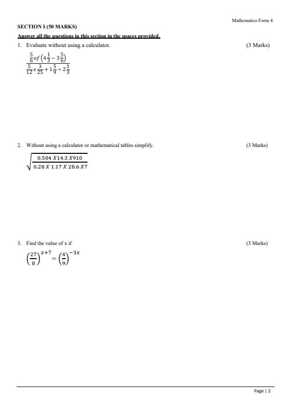 Preview page Form-4-Mathematics-Term-2-Opener-Exam-2024_2398_1.jpg