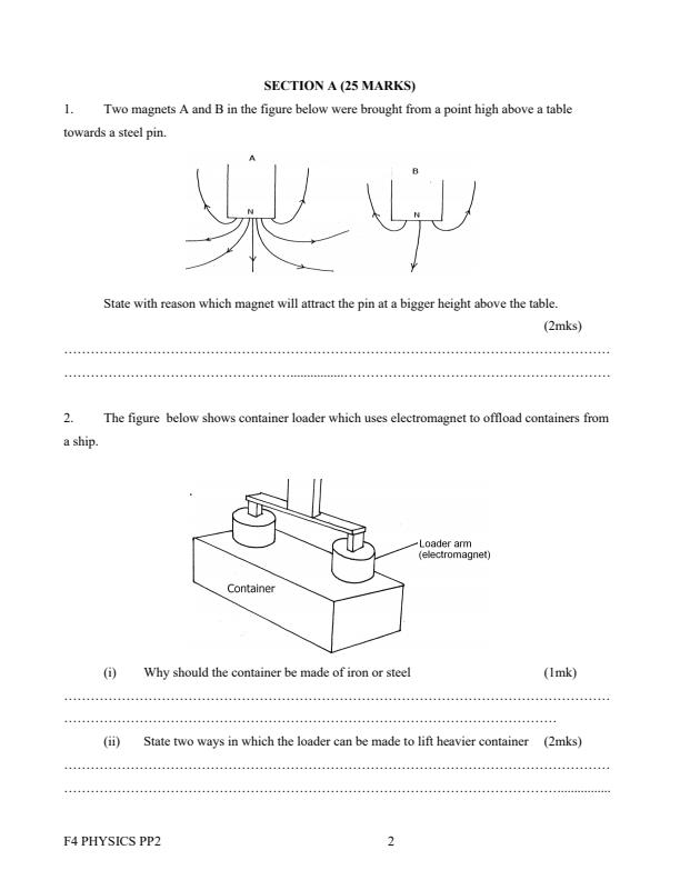 Preview page Form-4-Physics-Paper-2-End-of-Term-2-Examination-2025_4315_1.jpg
