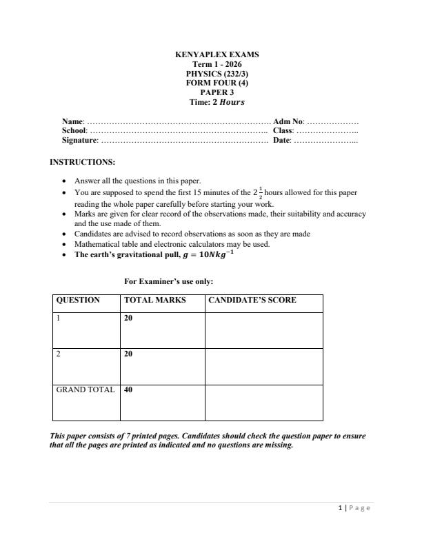 Preview page Form-4-Physics-Paper-3-End-Term-1-Exam-2026_5515_0.jpg