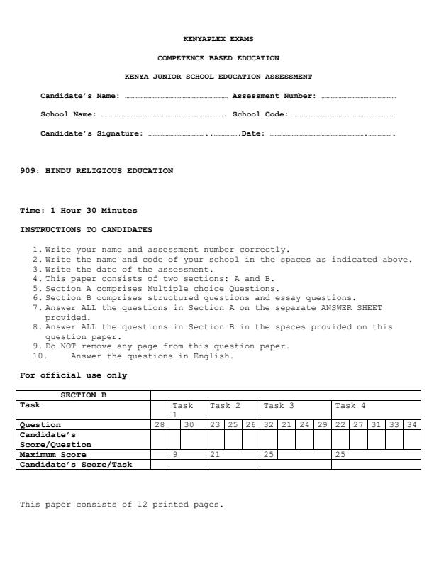 Preview page Gade-9-Hindu-Religious-Education-End-Term-3-Exam-2026_6890_0.jpg