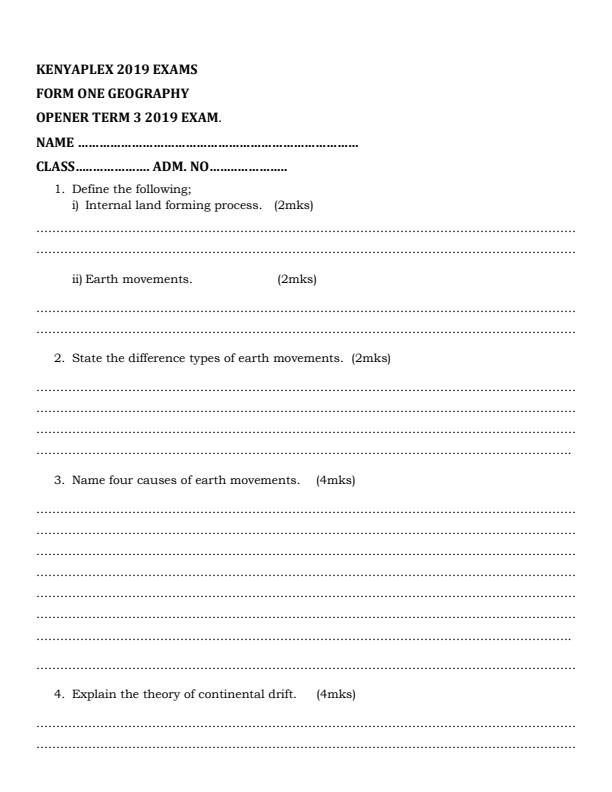 Preview page Geography-Form-1-Term-3-Opener-Examination_298_0.jpg