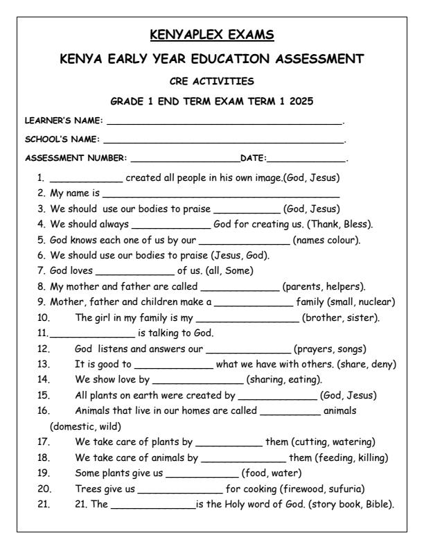 Preview page Grade-1-CRE-Activities-End-of-Term-1-Examination-2025_3756_0.jpg