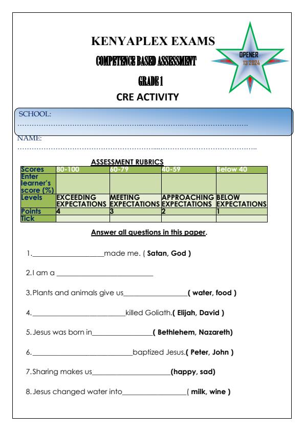 Preview page Grade-1-CRE-Activities-Term-3-Opener-Exam-2024_2964_0.jpg