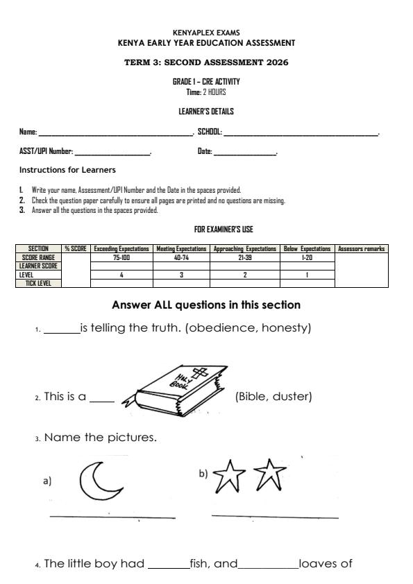 Preview page Grade-1-CRE-Activity-End-Term-3-Exam-2026_6901_0.jpg