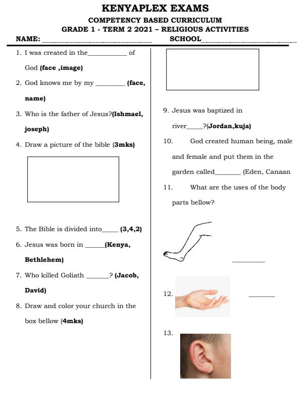 Preview page Grade-1-Christian-Religious-Education-End-of-Term-2-2021-Exams_935_0.jpg