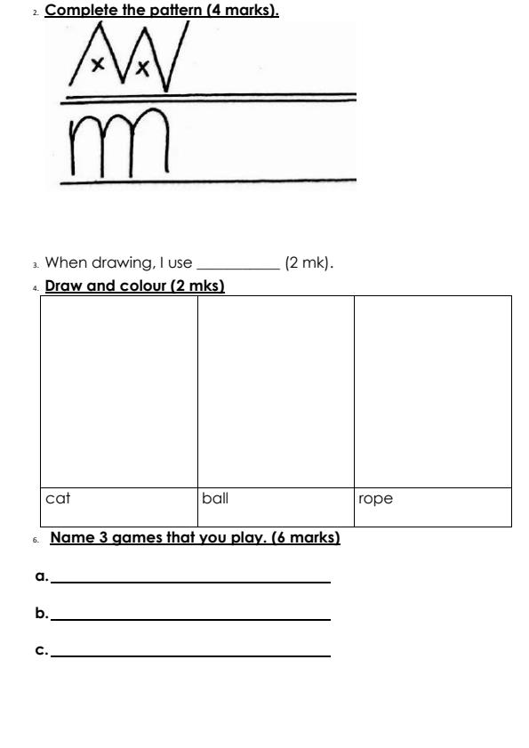 Preview page Grade-1-Creative-Activities-End-Term-3-Set-2-Exam-2026_7131_1.jpg