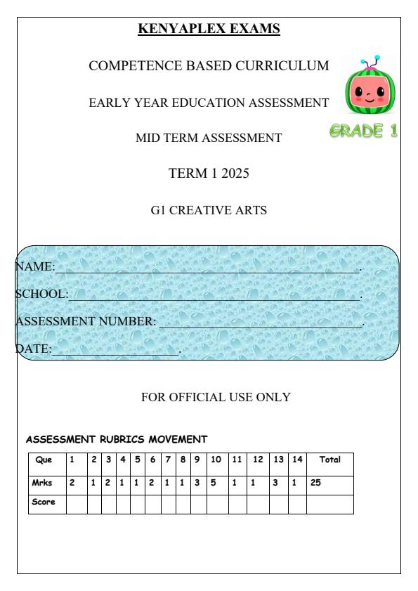 Preview page Grade-1-Creative-Activities-Mid-Term-1-Exam-2025_3630_0.jpg