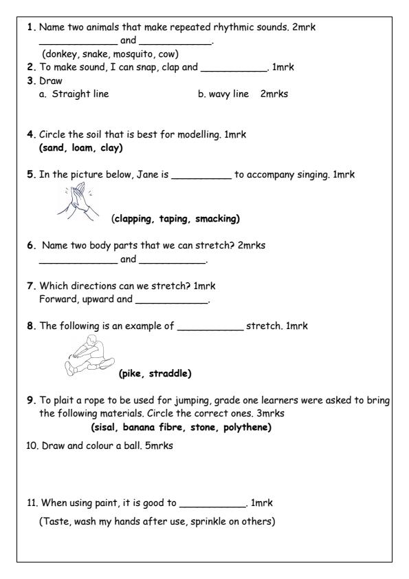 Preview page Grade-1-Creative-Activities-Mid-Term-1-Exam-2025_3630_1.jpg