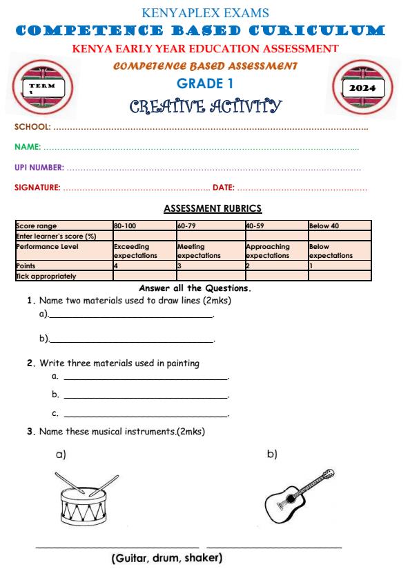 Preview page Grade-1-Creative-Activities-Mid-Term-3-Exam-2024_3104_0.jpg