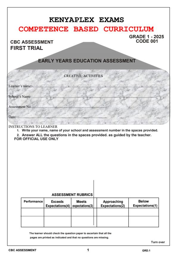 Preview page Grade-1-Creative-Activities-Term-1-Opener-Exam-2025_3485_0.jpg