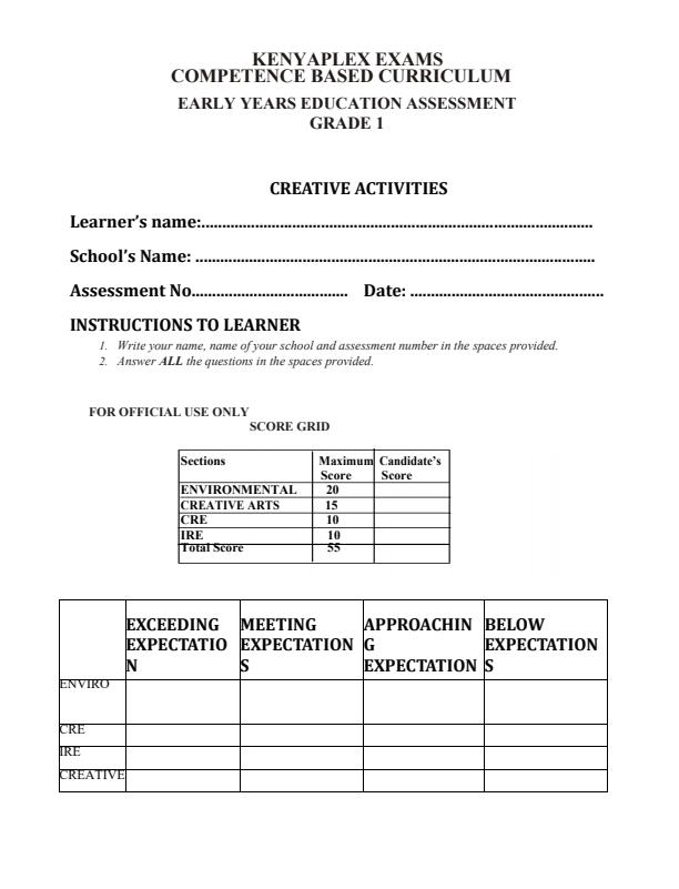 Preview page Grade-1-Creative-Activities-Term-3-Opener-Exam-2025_4475_0.jpg