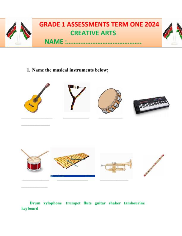 Preview page Grade-1-Creative-Arts-Term-1-Opener-Exam-2024_1921_0.jpg