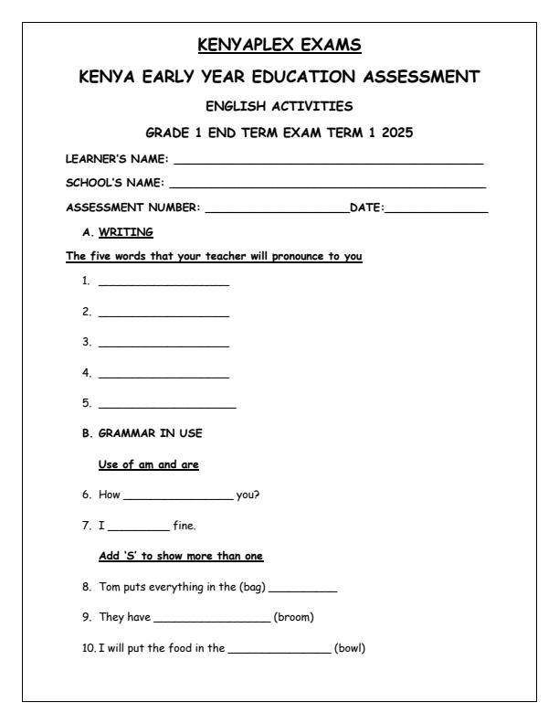 Preview page Grade-1-English-Activities-End-of-Term-1-Examination-2025_3752_0.jpg