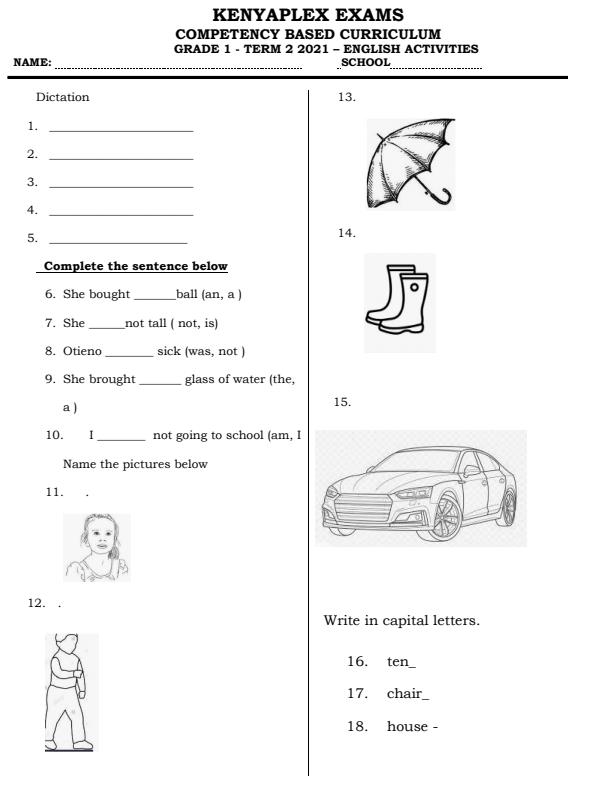 Preview page Grade-1-English-Activities-End-of-Term-2-Examination-2021_929_0.jpg