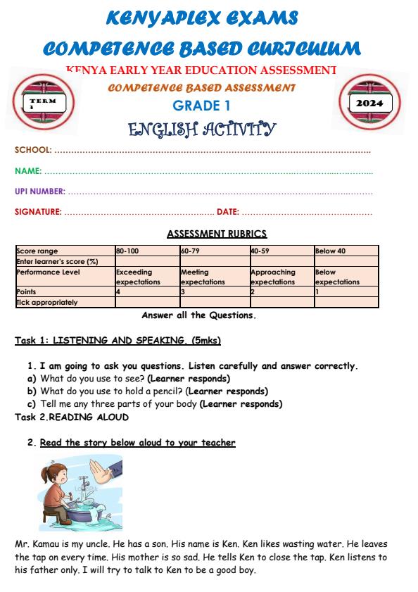 Preview page Grade-1-English-Activities-Mid-Term-3-Exam-2024_3105_0.jpg
