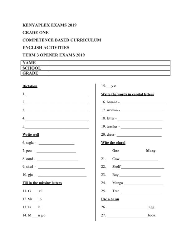 Preview page Grade-1-English-Activities-Term-3-Opener-Examination-2019_332_0.jpg
