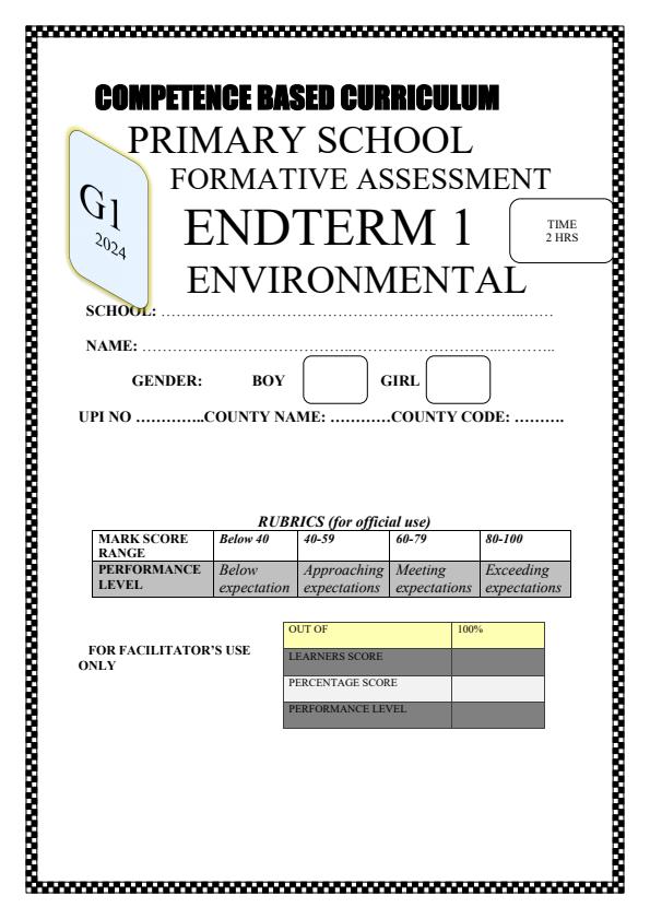 Preview page Grade-1-Environmental-Activities-End-of-Term-1-Exam-2024_2166_0.jpg