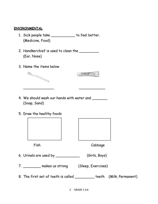 Preview page Grade-1-Environmental-Activities-Mid-Term-2-Exam-2025_4130_1.jpg