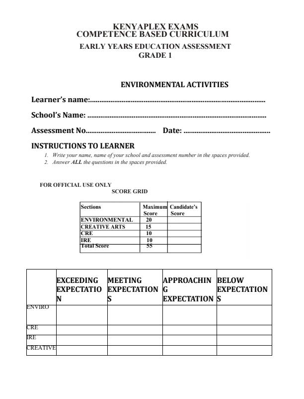 Preview page Grade-1-Environmental-Activities-Term-3-Opener-Exam-2025_4477_0.jpg