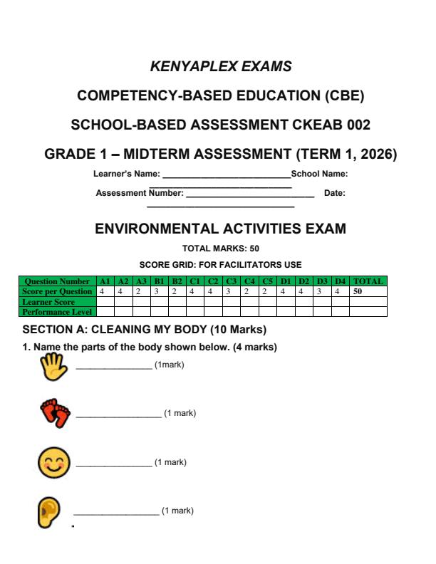 Preview page Grade-1-Environmental-Mid-Term-1-Exam-2026_5221_0.jpg