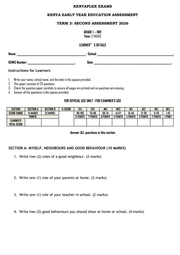 Preview page Grade-1-Hindu-Religious-Education-End-Term-3-Exam-2026_6906_0.jpg