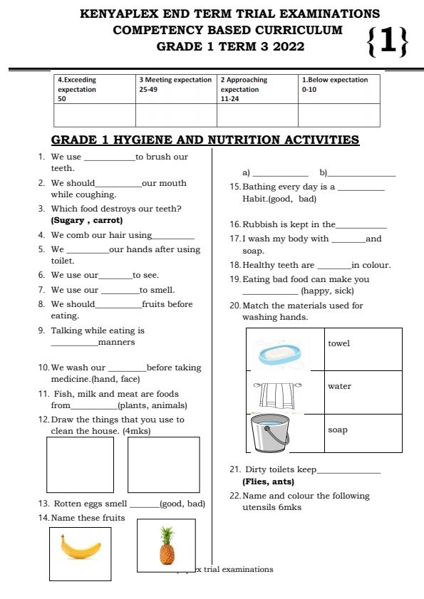 Preview page Grade-1-Hygiene-and-Nutrition-Activities-End-of-Term-3-Examination-2022_1099_0.jpg