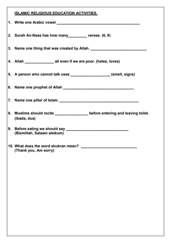 Preview page Grade-1-IRE-Activities-Term-1-Opener-Exam-2025_3488_1.jpg