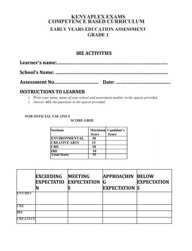Preview page Grade-1-IRE-Activities-Term-3-Opener-Exam-2025_4479_0.jpg