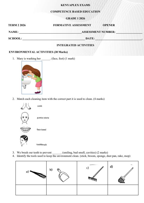 Preview page Grade-1-Integrated-Activities-Term-2-Opener-Exam-2026_5535_0.jpg