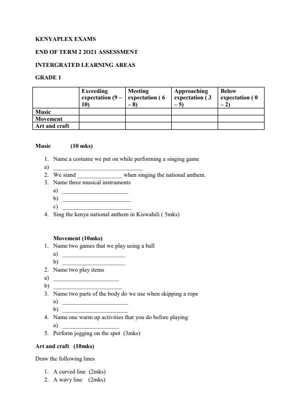 Preview page Grade-1-Integrated-Learning-Areas-End-of-Term-2-Examination-2021_791_0.jpg