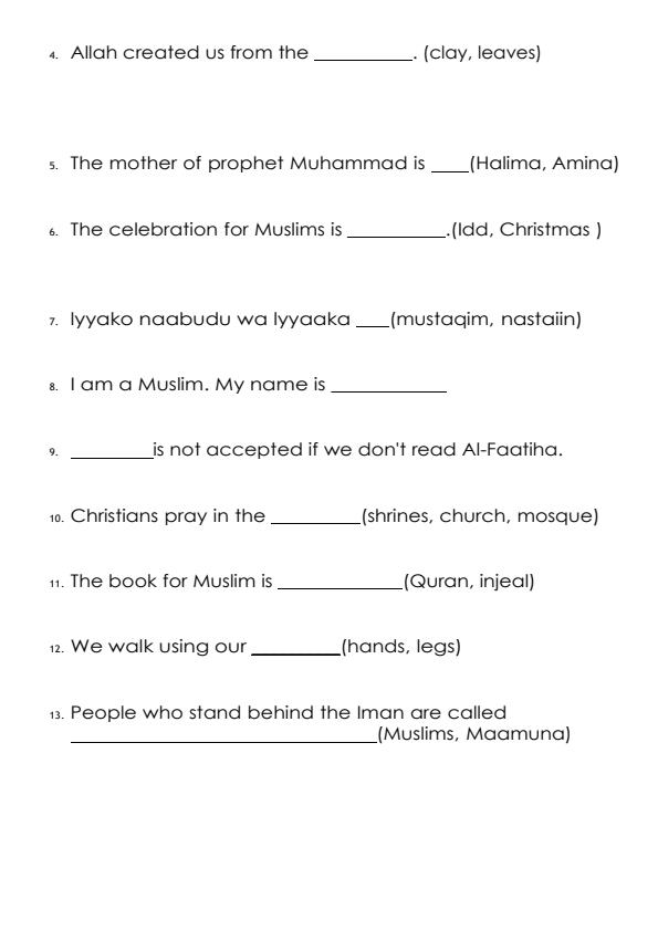 Preview page Grade-1-Islamic-Religious-Education-End-Term-3-Exam-2026_6907_1.jpg