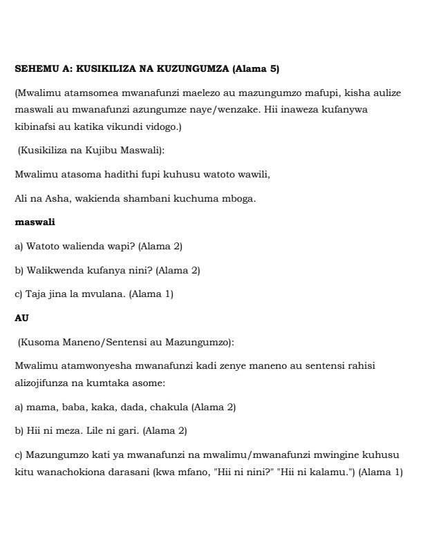 Preview page Grade-1-Kiswahili-Activities-End-of-Term-2-Exam-2025_4338_1.jpg