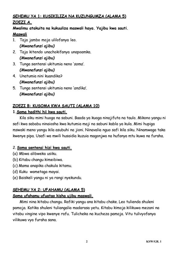 Preview page Grade-1-Kiswahili-Activities-End-of-Term-3-Exam-2025_4790_1.jpg